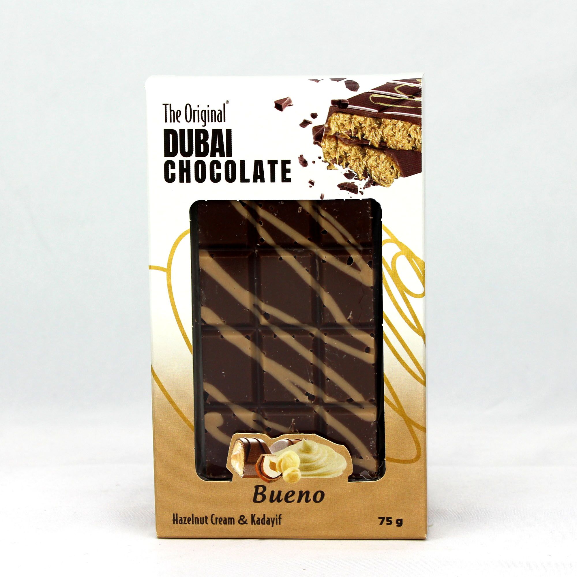 The original Dubai Chocolate Hazelnut Cream and Kadayif Bueno 75g The original Dubai Chocolate Hazelnut Cream and Kadayif Bueno 75g