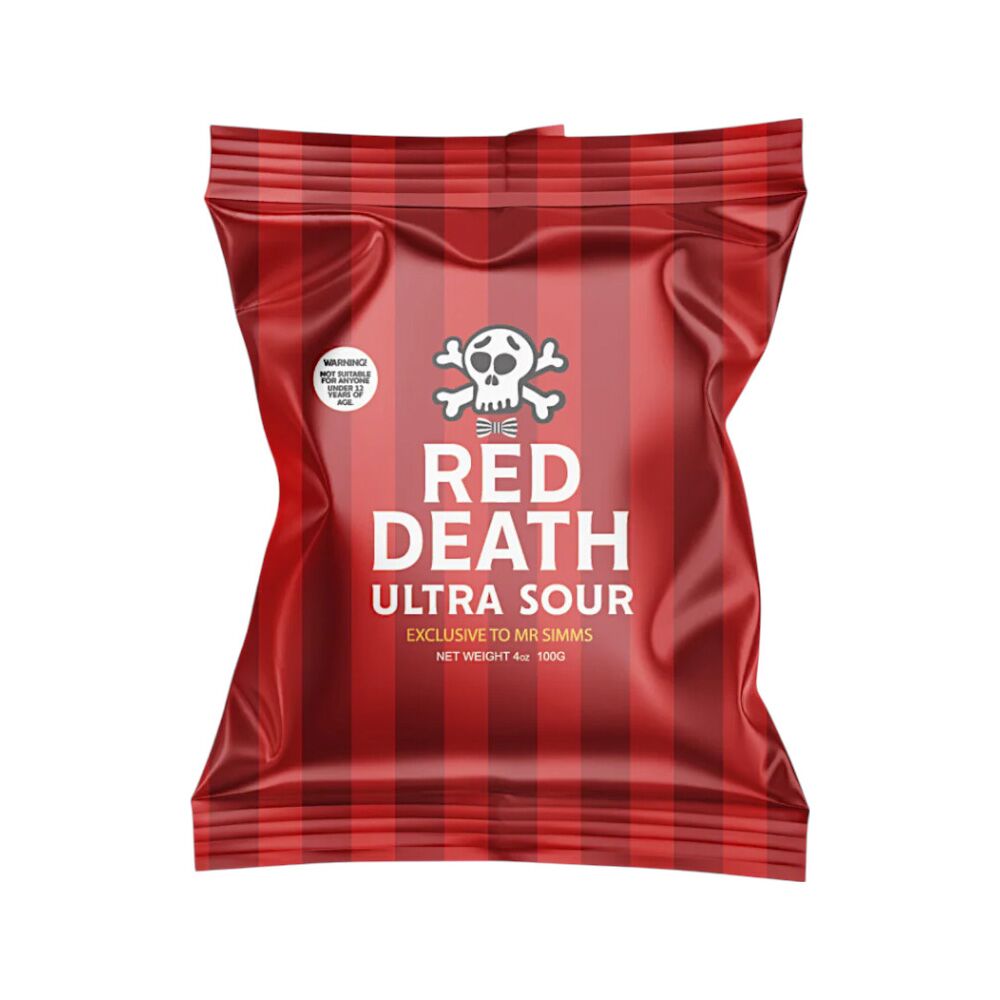 Mr Simms Red Death Cola Ultra Sour Candy 100gr Mr Simms Red Death Cola Ultra Sour Candy 100gr
