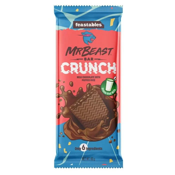 Mister Beast Feastables Chocolate Bar Crunch Mister Beast Feastables Chocolate Bar Crunch