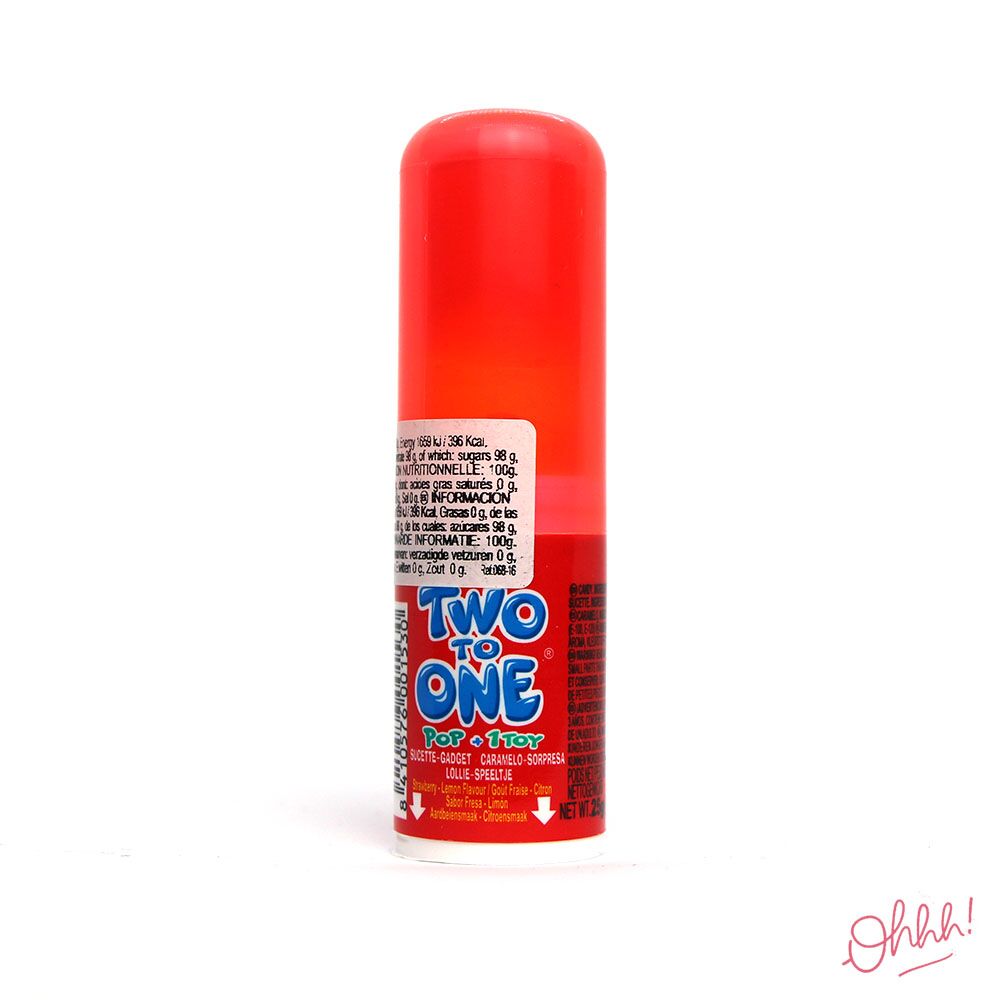 Two To One Strawberry-Lemon Pop + Toy Two To One Strawberry-Lemon Pop + Toy