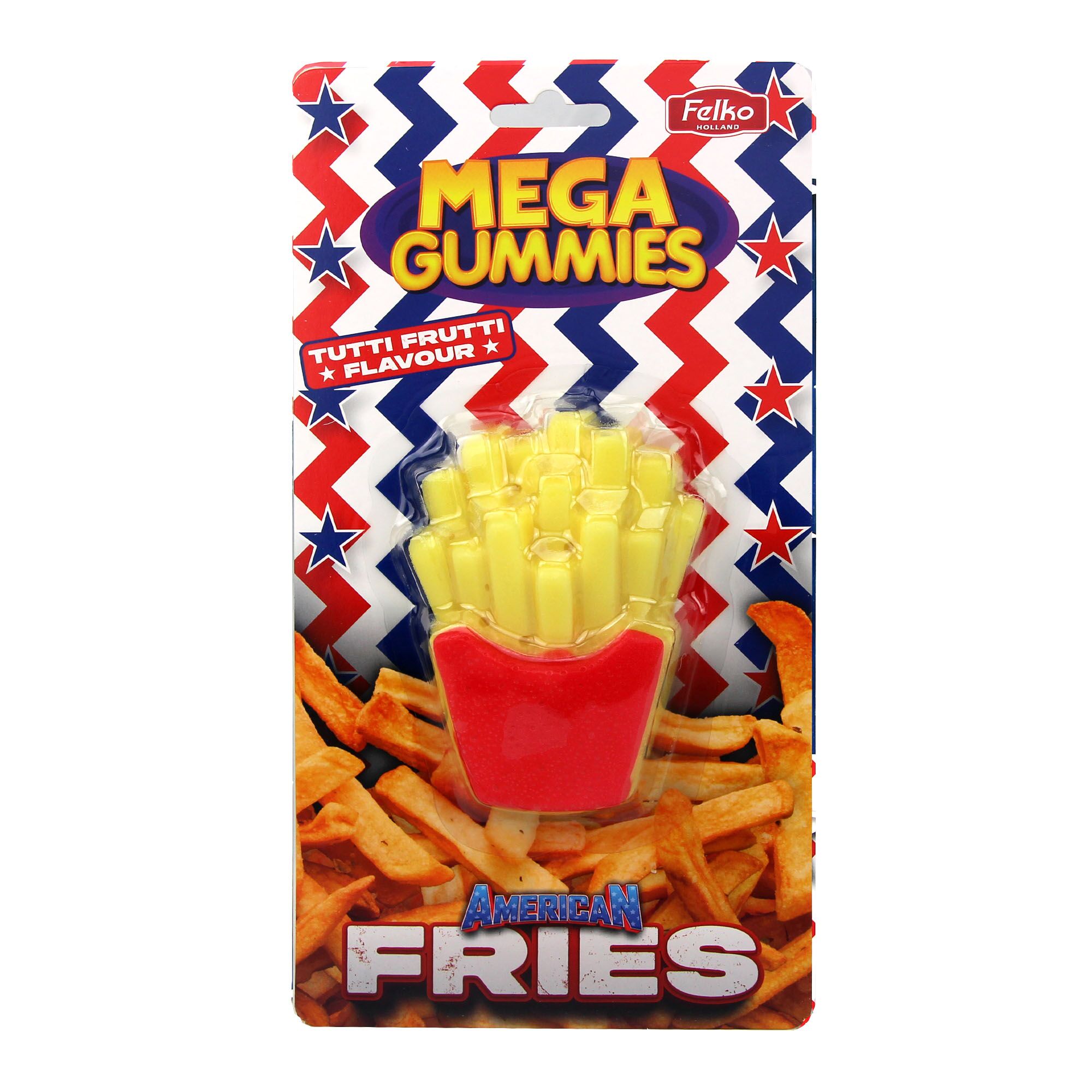 Mega Gummies American Fries Tutti Frutti 120g Mega Gummies American Fries Tutti Frutti 120g